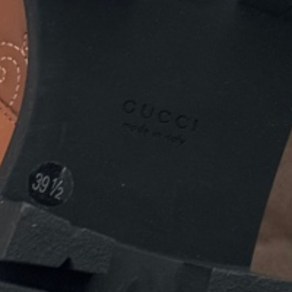 Brand New Gucci GG Embossed Matelassé  Leather Lace-up Boot Size 39.5 - Picture 7 of 7